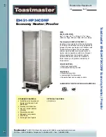 Toastmaster E9451-HP34CDNF Specification Sheet preview