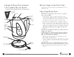 Preview for 5 page of Toastmaster Lumens TK17B Use And Care Manual