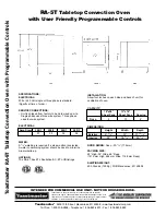 Preview for 2 page of Toastmaster RA-5T Specifications