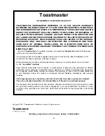 Preview for 3 page of Toastmaster RH36C1W Owner'S Operating & Installation Manual