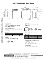 Preview for 2 page of Toastmaster SC-7 Specification Sheet