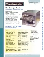 Предварительный просмотр 1 страницы Toastmaster TC13A3663 Specification Sheet