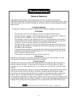 Preview for 16 page of Toastmaster TCT1 Installation And Operation Instructions Manual