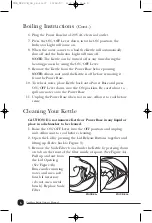 Preview for 7 page of Toastmaster TEK17W Owner'S Manual