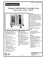 Toastmaster TG50PC Specifications preview