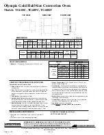 Preview for 2 page of Toastmaster TG60PC Series Specifications