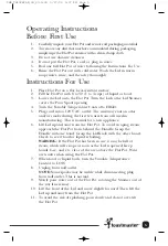 Preview for 6 page of Toastmaster THP32WCAN Use And Care Manual