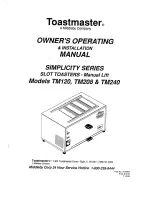 Toastmaster TM120 Manual preview