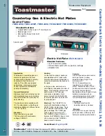 Preview for 1 page of Toastmaster TMDO1200 Specifications