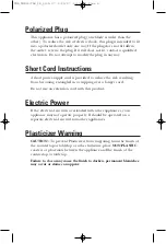 Preview for 4 page of Toastmaster TMMC2 Owner'S Manual