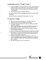 Preview for 10 page of Toastmaster TOV320 Use And Care Manual