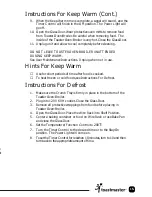 Preview for 16 page of Toastmaster TOV320 Use And Care Manual