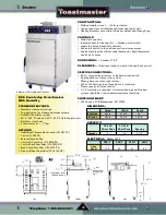 Предварительный просмотр 38 страницы Toastmaster TP209 User Manual