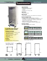 Предварительный просмотр 49 страницы Toastmaster TP209 User Manual