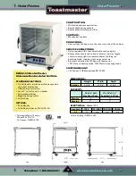 Предварительный просмотр 54 страницы Toastmaster TP209 User Manual