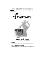 Toastmaster TSM10 Use And Care Manual preview