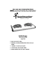 Toastmaster TTS2 Use And Care Manual preview