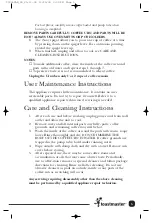 Preview for 6 page of Toastmaster TU30 Use And Care Manual