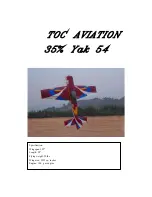 Preview for 1 page of TOC AVIATION 35% Yak 54 Manual