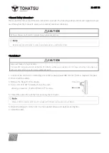 Preview for 2 page of TOHATSU MD 115A2 Quick Reference Manual