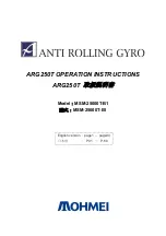 TOHMEI ANTI ROLLING GYRO ARG250T Operation Instructions Manual preview