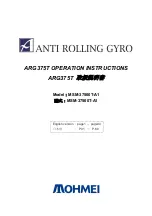 TOHMEI ANTI ROLLING GYRO ARG375T Operation Instructions Manual предпросмотр