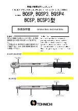 Preview for 1 page of Tohnichi BCSP Operating Instructions Manual