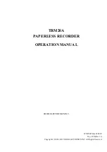 Preview for 1 page of Toho Electronics TRM20A Operation Manual