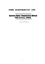 Предварительный просмотр 1 страницы TOHO TTM-000W Series Operation Manual