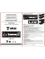 Предварительный просмотр 1 страницы Tokai LAR-211 Instruction Manual