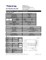 Tokina Motorized Zoom Lens TM10Z0614GAI Specification предпросмотр