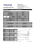 Tokina MOTORIZED ZOOM LENS TM10Z0614N Specification предпросмотр