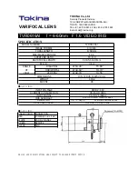 Предварительный просмотр 1 страницы Tokina VARIFOCAL LENS TVR0616AI Specification