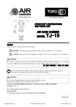 Toku AIR & ALLIED SALES TJ-15 Manual preview