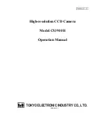 Tokyo Electronic CS3910H Operation Manual preview