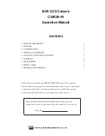 Предварительный просмотр 1 страницы Tokyo Electronic CS8530-01 Operation Manual