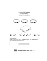 Предварительный просмотр 1 страницы Tokyo Electronic CS9200 Operation Manual