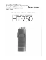 Предварительный просмотр 1 страницы Tokyo Hy-Power HT-750 Instruction Manual