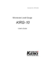 Предварительный просмотр 1 страницы Tokyo Keiki KRG-10 User Manual