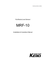 Tokyo Keiki MRF-10 Installation & Operation Manual preview