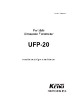 Tokyo Keiki UFP-20 Installation & Operation Manual preview