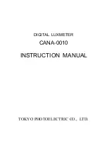 Tokyo Photoelectric CANA-0010 Instruction Manual preview