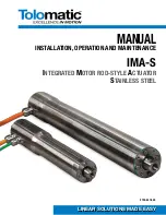 Tolomatic IMA-S Series Manual предпросмотр