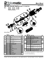 Предварительный просмотр 1 страницы Tolomatic MXP32N Series Repair Parts Sheet