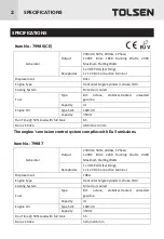 Preview for 2 page of TOLSEN TOOLS 79986 Instruction Manual