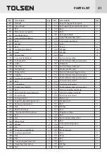 Preview for 21 page of TOLSEN TOOLS 79991 Instruction Manual