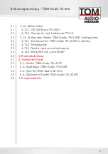 Preview for 3 page of TOM-Audio TG-200 eTour User Manual