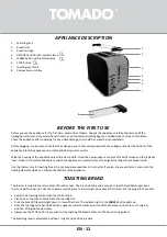 Preview for 11 page of tomado TBT2002S Instruction Manual