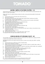 Предварительный просмотр 9 страницы tomado TCR1420S Instruction Manual