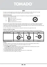 Предварительный просмотр 25 страницы tomado TCR1420S Instruction Manual